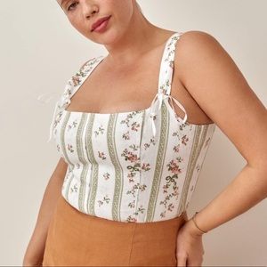 Reformation Minton Linen Top - Size 6